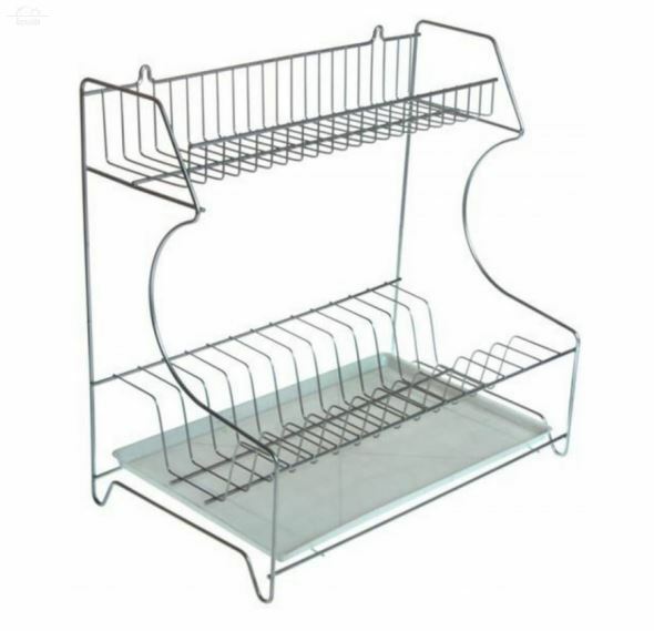 Сушилка для посуды настольно-настенная 41Х29Х39,5см с поддоном оцинковка Сушилка для посуды настольно-настенная 41Х29Х39,5см с поддоном оцинковка