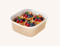 Контейнер SMART BOWL 145/124x145/124x51 мм  690 мл крафт / белый OSQ