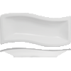 Блюдо прямоугольное 31x13 см Волна  KunstWerk фарфор белый