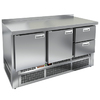 Стол холодильный 600 с бортом SNE 122/TN HICOLD  -2...+10°С   1 дверь 4 ящика  нержавеющая сталь