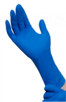 Перчатки латексные размер L особопрочные 25 пар/уп High risk синий