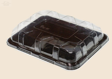 Крышка для подноса / блюда / пластиковый 360х250х63 мм прозрачный PET Крышка для подноса / блюда / пластиковый 360х250х63 мм прозрачный PET