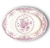 Блюдо овальное 30.5 см каменная керамика белый-розовый ROSE Bitossi 