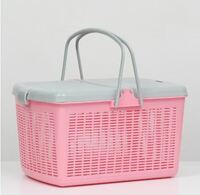 Корзина пластик 47х36х27,5 см нежно-розовый Корзина пластик 47х36х27,5 см нежно-розовый