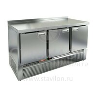 Стол холодильный GN с бортом GNE 111/TN  HICOLD  -2...+10°С   3 двери  нержавеющая сталь