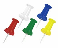 Кнопки  канцелярские  гвоздики  цветные 50 шт в упак