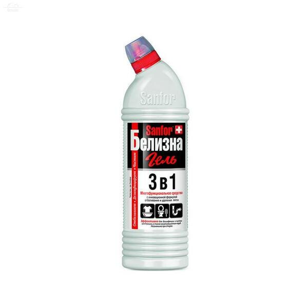Средство дезинфицирующее 700 г Белизна гель 3 в 1 Санфор Средство дезинфицирующее 700 г Белизна гель 3 в 1 Санфор