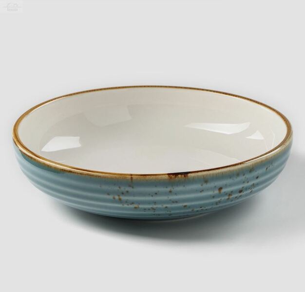 Салатник 700 D18,5 см Церера Magistro фарфор белый, голубой Салатник 700 D18,5 см Церера Magistro фарфор белый, голубой