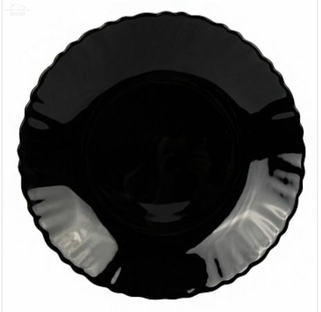 Тарелка мелкая 24 см Фокус стекло черный Тарелка мелкая 24 см Фокус стекло черный