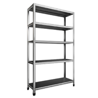 Стеллаж с полками ИНД  5 полок  нержавеющая сталь  уголок нержавеющая сталь    1000х400х1800  НЕСТ