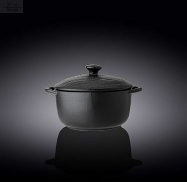 Кастрюля порционная 650 мл D11 см фарфор Слэйт Wilmax фарфор,черный Кастрюля порционная 650 мл D11 см фарфор Слэйт Wilmax фарфор,черный