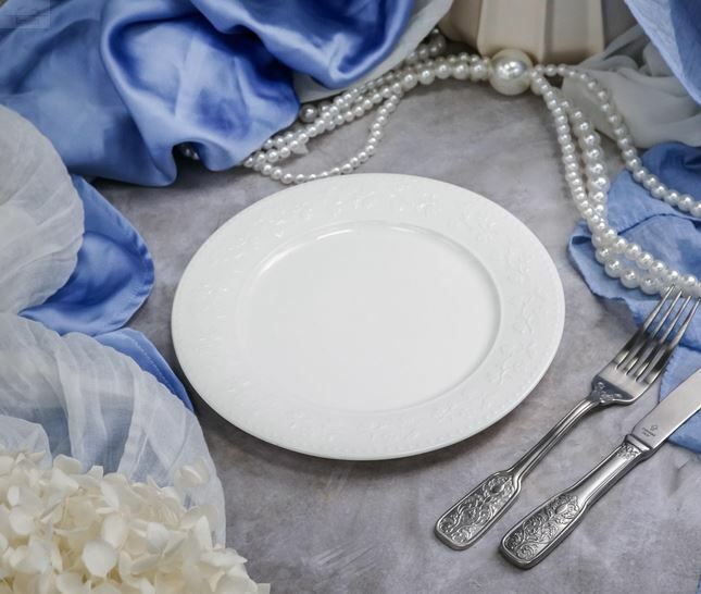 Тарелка мелкая D26 см H2,4 см Primavera CASA DI FORTUNA, фарфор Тарелка мелкая D26 см H2,4 см Primavera CASA DI FORTUNA, фарфор