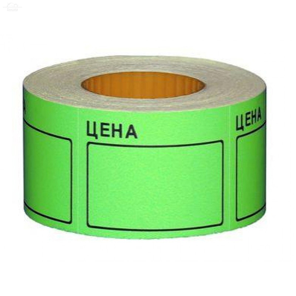 Ценник бумажный самоклеющийся 50х40 мм 200эт/рол ЗЕЛЕНЫЙ/ГТД Ценник бумажный самоклеющийся 50х40 мм 200эт/рол ЗЕЛЕНЫЙ/ГТД