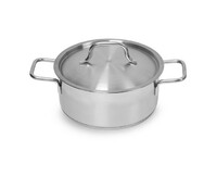 Кастрюля 2 л D19, H8 см нерж.сталь с крышкой Satin, Luxstahl