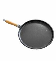 Сковорода блинная 23 см H1,8 см  чугун  деревянная ручка  P.L. Proff Cuisine (12728-23) НЕТ