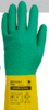 Перчатки латексные защитные КЩС-2 размер XL зеленый-желтый, ADM Professional