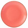 Тарелка мелкая 28 см  без полей Orange Porland фарфор оранжевый