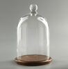 Крышка купол (клош) стеклян. на подставке 27х15 см Родрик коричневый