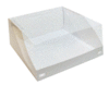 Короб  260х260х100 мм для транспортировки С ПРОЗРАЧНОЙ КРЫШКОЙ белый ForGenika
