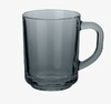 Кружка 250 мл BASILICO"LAVA GREY  стекло серый