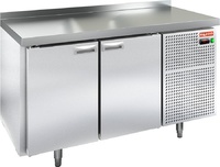Стол холодильный GN с бортом GN 11/TN HICOLD  -2...+10°С   2 двери  нержавеющая сталь