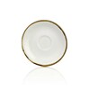 Блюдце 12 см GLEAM  By Bone фарфор белый с коричневым ободком