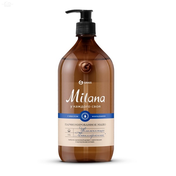 Мыло жидкое парфюмированное 1 л Milana Амбра и нероли Мыло жидкое парфюмированное 1 л Milana Амбра и нероли