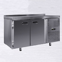 Стол холодильный GN с бортом СХС-700-2 Finist  -2...+8°С   2 двери, борт 45 мм  нержавеющая сталь