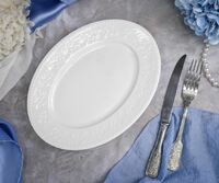 Блюдо овальное 30,5x22,7см Primavera  CASA DI FORTUNA фарфор, белый