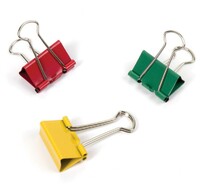 Зажим для бумаги, 32 мм., 12 шт./ упак., цветной.