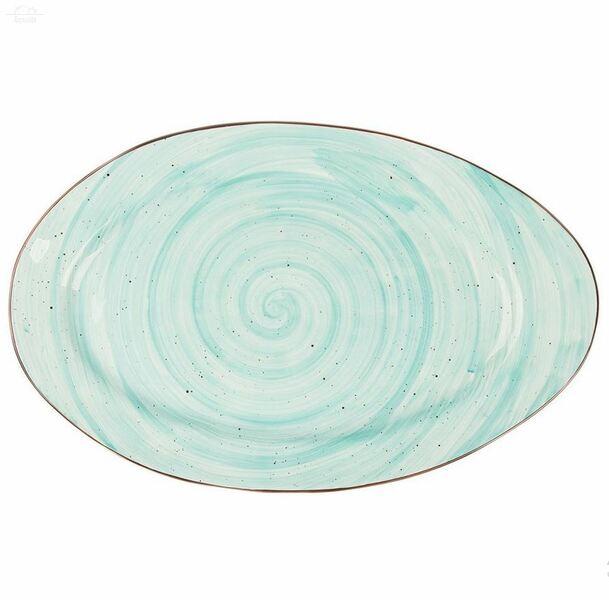 Блюдо овальное 40х25 см Ocean Fusion P.L. Proff Cuisine фарфор голубой Блюдо овальное 40х25 см Ocean Fusion P.L. Proff Cuisine фарфор голубой