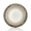 Тарелка мелкая 25 см Tinta Spazio By Bone фарфор бело-серый