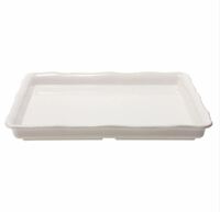 Блюдо прямоугольное 35х30х4.5 см  меламин White P.L.