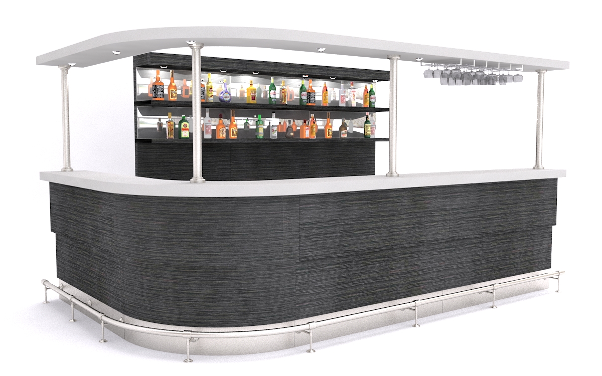антистатическая поворотная стойка трестон. крафтовая барная стойка. буфетный модуль пристенный модуль. модульная барная стойка.