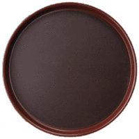 Поднос прорезиненный круглый 40,5 см коричневый Cambro