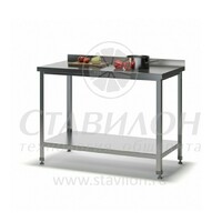 Стол производственный с бортом СРОП-2/1200/700  ТММ полка оцинк АСС  оцинк сталь