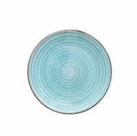 Тарелка мелкая 23 см Avanos,Turquoise Gural Porcelain фарфор голубой Тарелка мелкая 23 см Avanos,Turquoise Gural Porcelain фарфор голубой