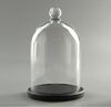 Крышка купол (клош) стеклян. на подставке 24х15 см черный