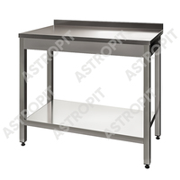 Стол производственный с бортом каркас профиль  нержавеющая полка  профиль нерж 40х40  разборный    1500х600х850