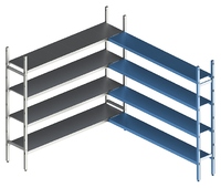 Стеллаж модульный угловой дополнительный POLAIR LOAD.ME INOX 18AL.4IN30.09C