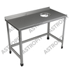 Стол для сбора отходов  с бортом  оцинк сталь  отв 250 справа    1200х600х870