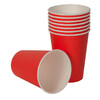 Стакан бумажный 200/250  мл D80 мм красный однослойный