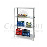 Стеллаж производственный СКО-1200/600/1600 ТММ 4 полки АСС  нерж сталь  оцинк сталь
