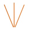 Трубочки для коктейля без гофры 21 см х 8 мм в индивид.полимерной упаковке 500 шт/уп  оранжевый PP