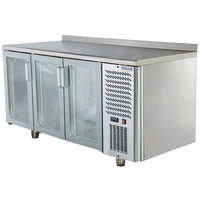 Стол холодильный 600 со стеклянными дверями с бортом TD3-G POLAIR  +1...+10°С Grande