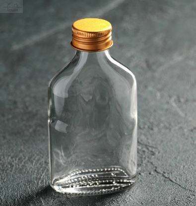 Бутылка стеклянная для соусов и масла с металлической крышкой, 100 мл, 6,5×3×12,5 см Бутылка стеклянная для соусов и масла с металлической крышкой, 100 мл, 6,5×3×12,5 см
