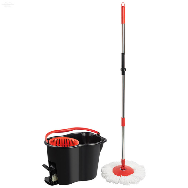 Ведро с отжимом, со шваброй, 2 насадка из микрофибры Торнадо MopM-24 Ведро с отжимом, со шваброй, 2 насадка из микрофибры Торнадо MopM-24