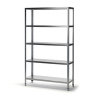 Стеллаж с полками  5 полок  нержавеющая сталь  уголок оцинкованная сталь    1500х600х2000