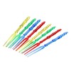 Пика пластиковая Н100 мм Вилочка 400 шт/уп  разноцветный PS