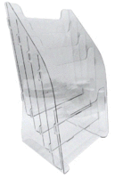 Подставка под печатную продукцию настольная  объемная А-4 вертикальная Attache прозрачная